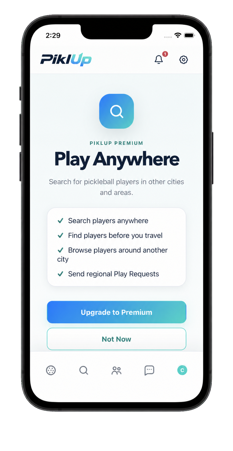 PiklUp Premium Play Anywhere screen